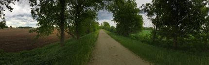 Panoramic, wide view of Ahnapee Trail