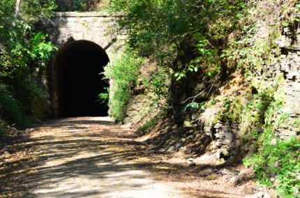 Tunnel entrance on bike trail