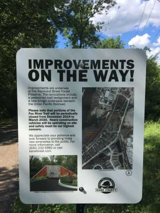 Construction improvements sign
