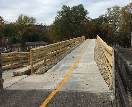New bridge on Prairie Trail