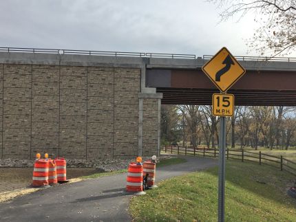 New underpass on Fox River Trail