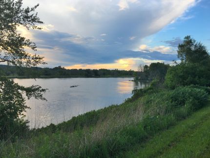 Scenic sunset seen from the Fox River Trail