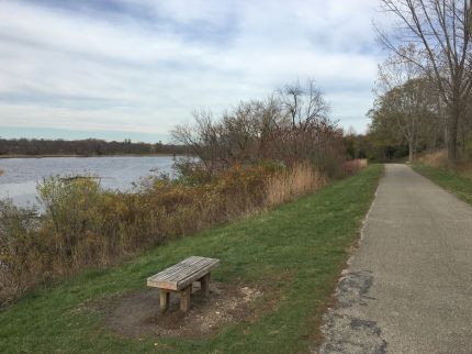 Scenic view of Fox River from the Bike Trail