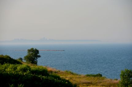 Lake Michigan and Milwaukee, Wis in the distance