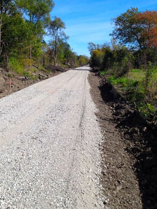 OPR Trail layer of gravel before blacktop