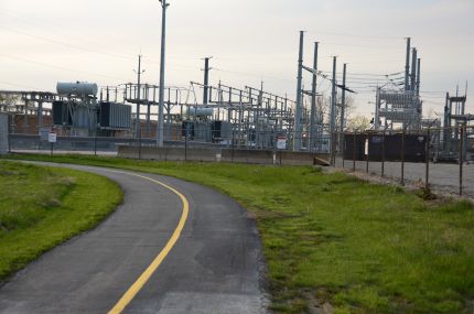 THe power plant on the bike trail