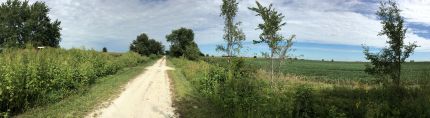 A wide, panoramic view of the Wauponsee trail