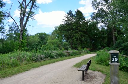 Mile 29 marker on Des PLains River Trail