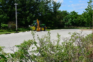 John Deere Tractor at Lakewood Millennium Trail Parking Lot