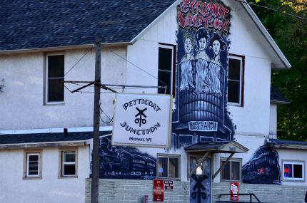 Petticoat Junction artwork on building in Midway, Wi.