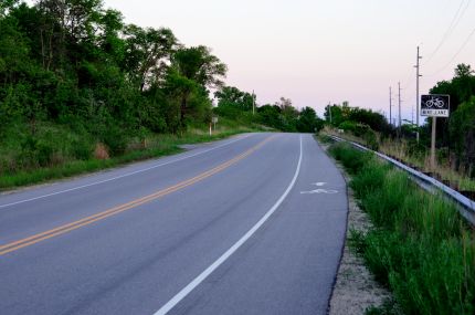 Bike Lane along highway for GRT detour