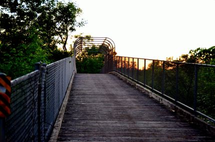 Bridge near bike trail intersection