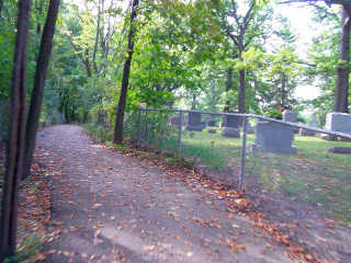 Cemetery along Illinois Bike Path