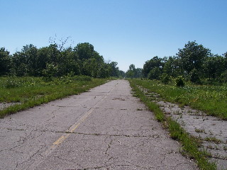 Abandoned road near power plant