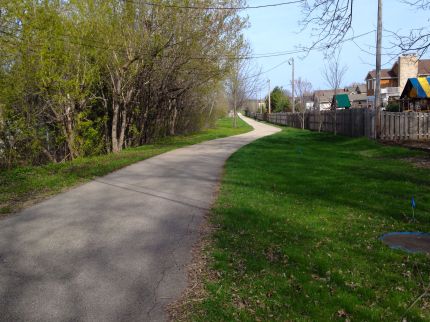 NS Bike Path near residential area.