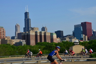 The Willis (Sears) tower as seen from Bike the Drive on LSD 