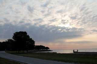 Sunrise on Lake Michigan and Bike the Drive