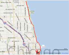 Bike The Drive Map North, Chicago