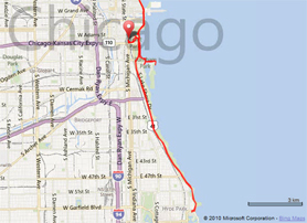 Bike The Drive Map South, Chicago