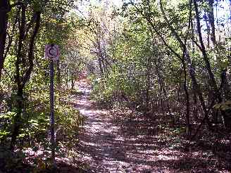 Letter C sign on Deer Grove unpaved trails