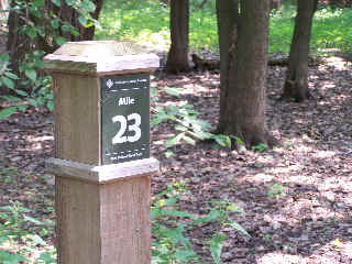 Mile Marker 23 on Des Plaines River Trail