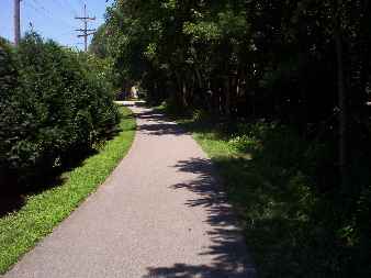 Wooded and Shady sections of the Fox River Trail