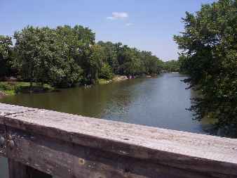 The Fox River as seen from the bridge