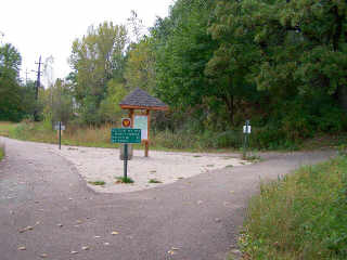 The Illinois Prarie Path and Fox River Trail Intersection