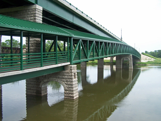 The New Stearns Road Bridge from the Fox River Trail