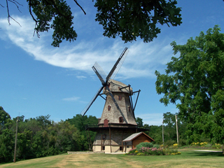 The Fabyan Windmill off of the Fox River Trail