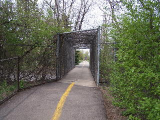 This overpass is just past the North Shore Bike path intersection.