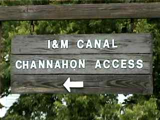 I&M Canal Bike Trail head in Channahon