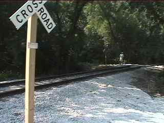 Bike trail railroad tracks crossing