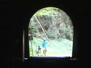 cyclist outside tunnel #1