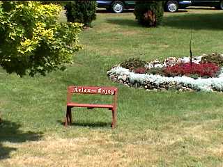Bench with message - Relax and Enjoy