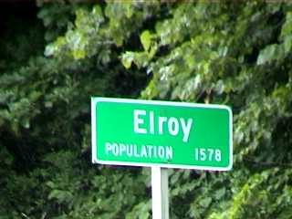 Elroy Wisconsin Population sign